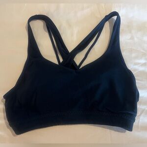 Women's navy blue Strappy sports bra